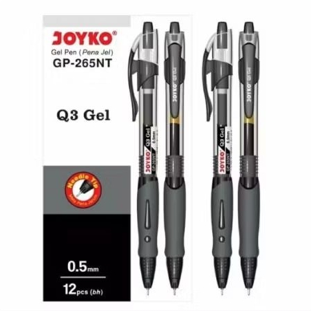 

pulpen joyko q3 gel gp-265nt hitam - 1 lusin