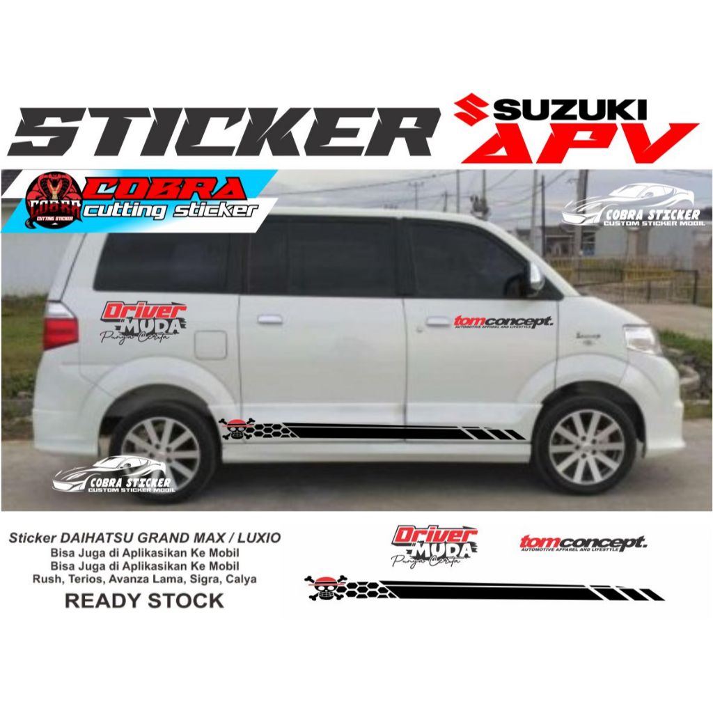 STICKER STIKER MOBIL SUZUKI APV ARENA STICKER BODY SAMPING APV ARENA