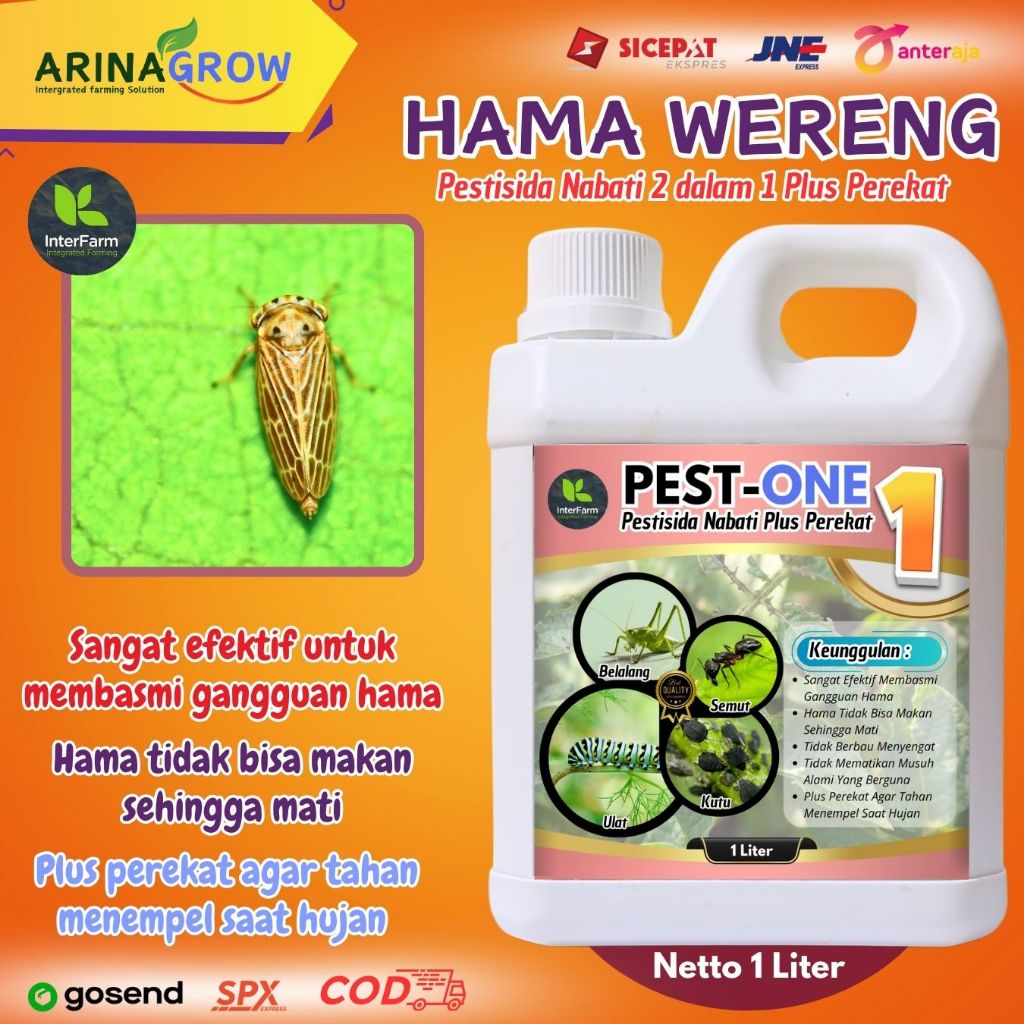 Obat Hama Wereng Padi / Obat Wereng / Pestisida Nabati | Obat Wereng Ampuh /Antihama PESTONE 1Liter