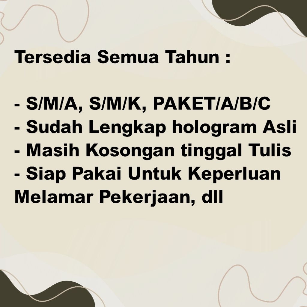 

SURAT KERTAS CUSTOM KOSONGAN SIAP PAKAI