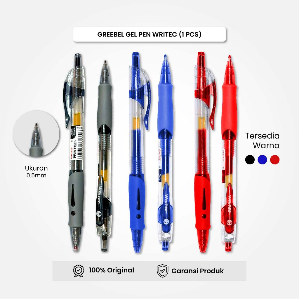 

GREEBEL Gel Pen Pulpen Pena GP-503 Writec Isi (6PCS/SET) / Pulpen Gel Murah Grosir
