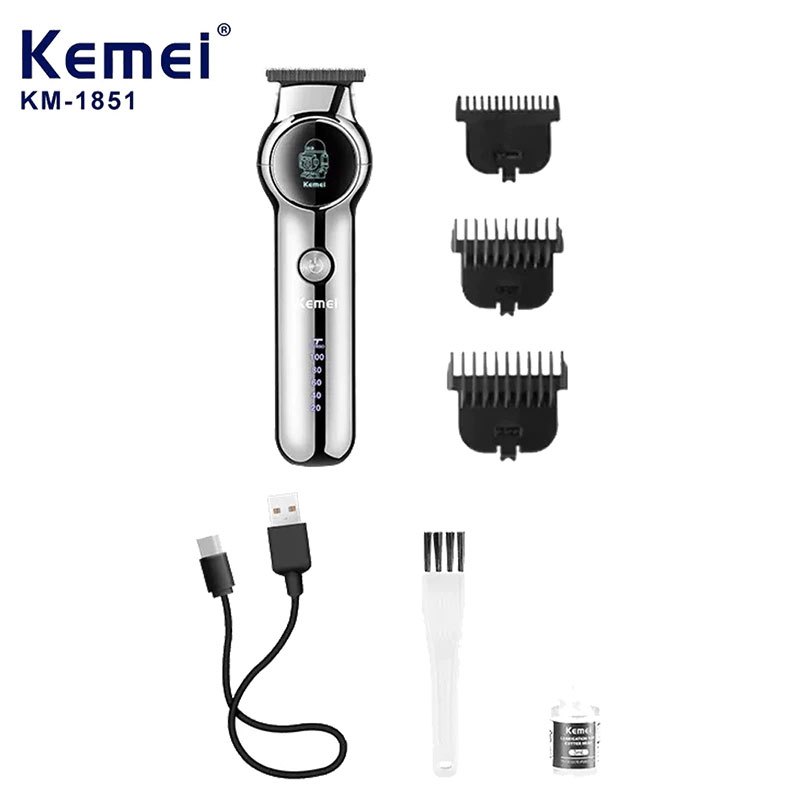 Mesin Cukur Kemei KM 1851 Tanpa Kabel Elektrik Profesional Hair Trimmer ORIGINAL