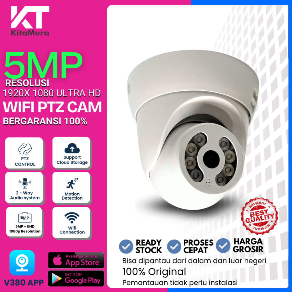 KAMERA CCTV WIFI V380 INDOOR DOME || CCTV INDOOR TANPA KABEL WIFI TH-77-G11