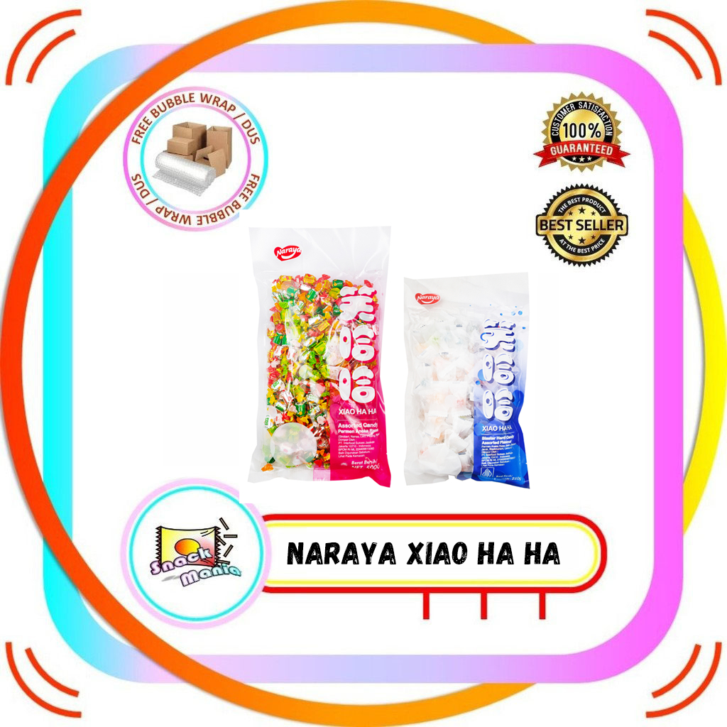 

Naraya Permen Xiao Ha Ha Assorted Candy Permen Aneka Rasa 500 gr & Blaster Candy 250 gr Xiaohaha Haha
