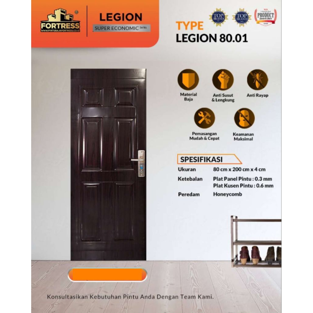 Fortress Pintu Kamar Baja Legion 80.01