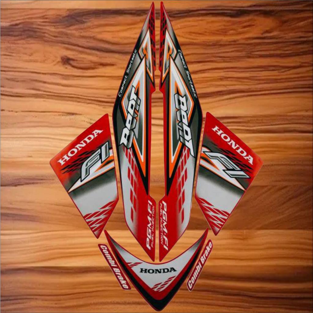 Stiker Striping BEAT fi 2014 merah