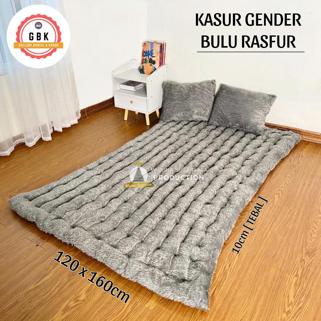 GBK Kasur Gender Bulu Rasfur Ukuran 180 x 120 x 10 cm Plus 2 Bantal