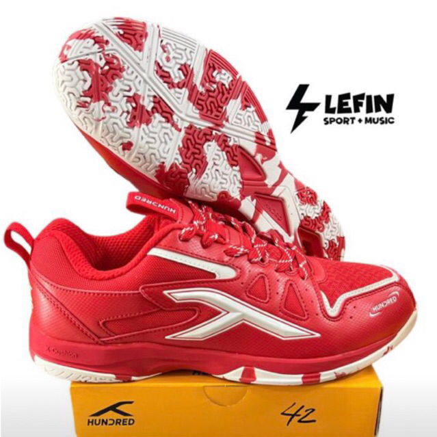Sepatu Badminton Hundred XOOM II / Xoom II Merah
