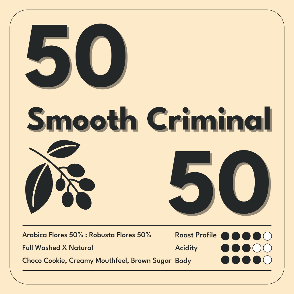 

Biji Kopi Arabika 50% X Robusta 50% Espresso Blend - Smooth Criminal - Coffee Beans - Roasted Beans - Clarity Chats