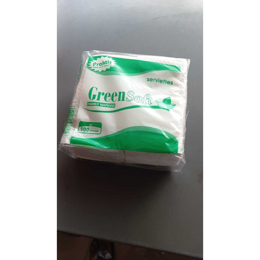 Tisu makan napkin GREEN per pack