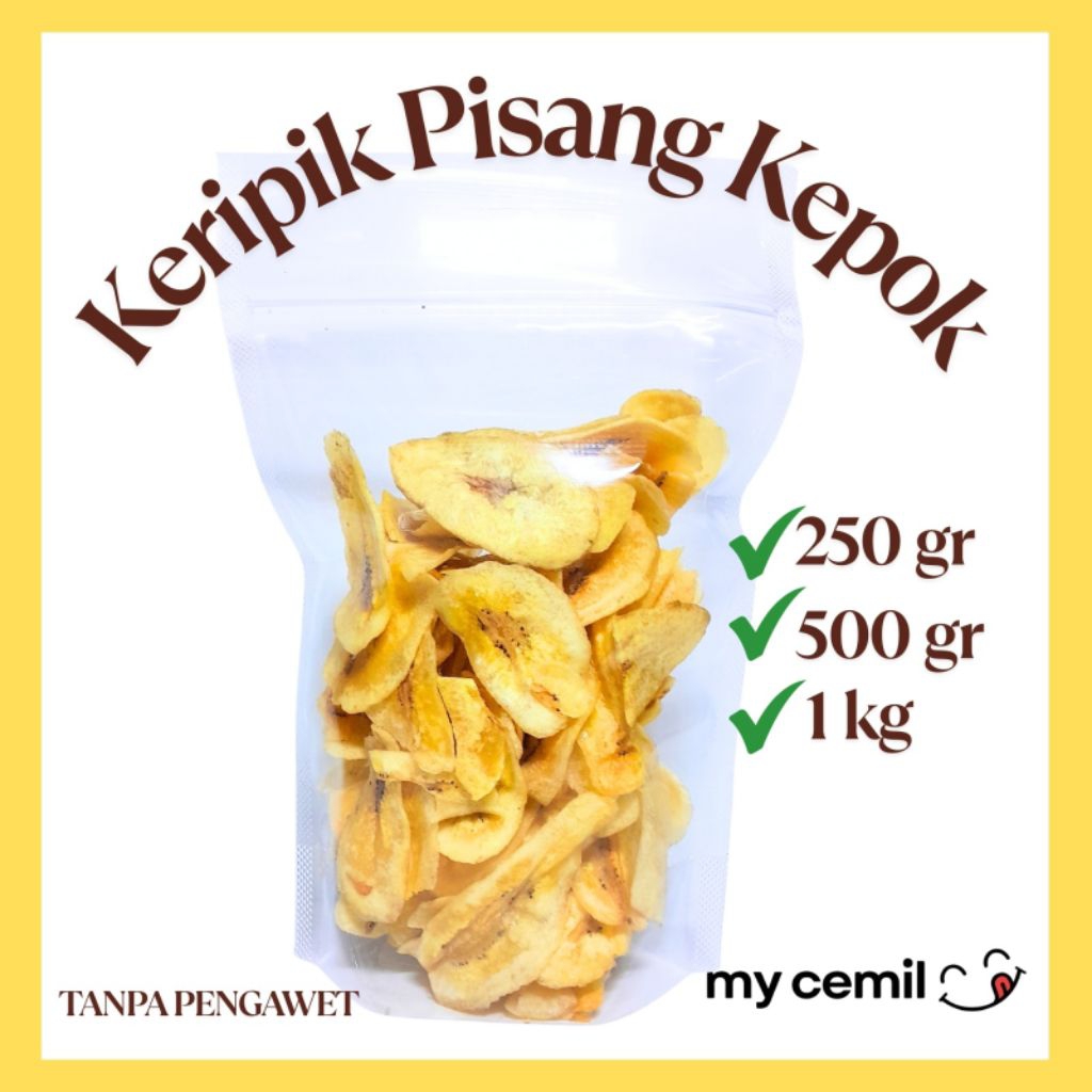 

Keripik Pisang Kepok 250 gr, 500 gr, 1 KG NO PENGAWET 100% halal, renyah, snack lebaran, jajanan pasar, minyak kualitas bagus, menggunakan mesin spinner untuk menghilangkan minyak, cemilan, keripik buah, keripik renyah, buah pisang asli asin gurih manis
