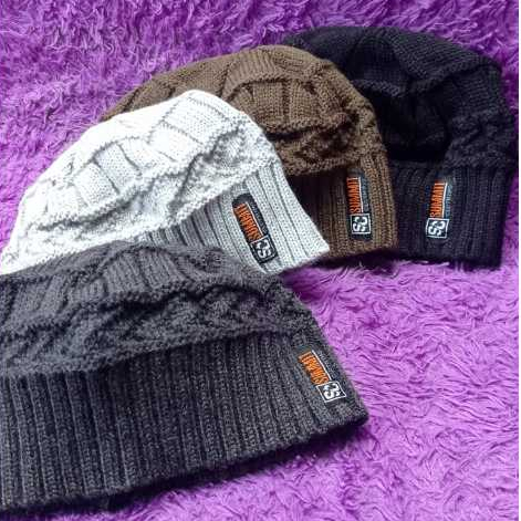 peci kupluk summit pria modern islami bahan rajut elastis