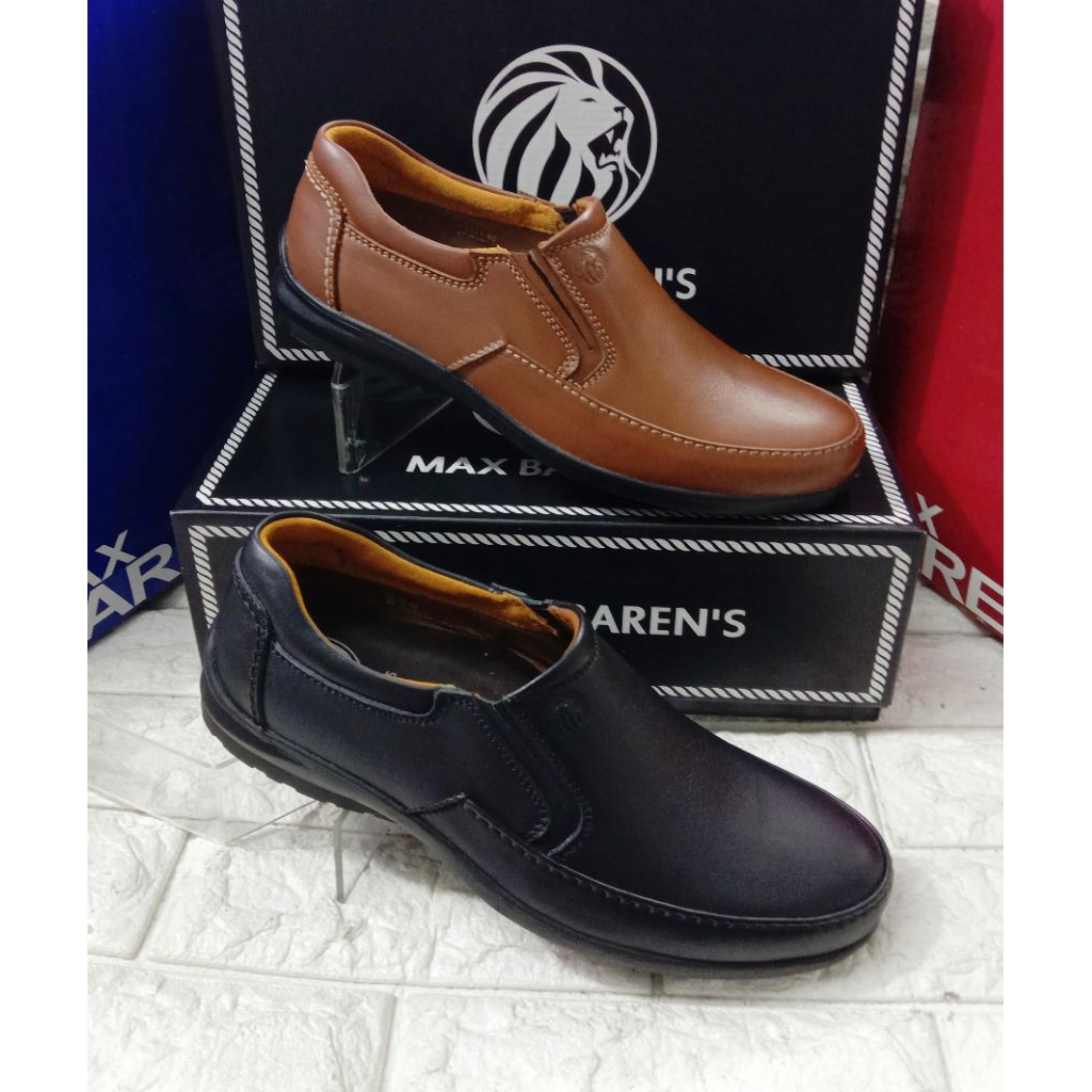 Sepatu slip on kulit MAX BAREN'S GM 2821 terbaru original