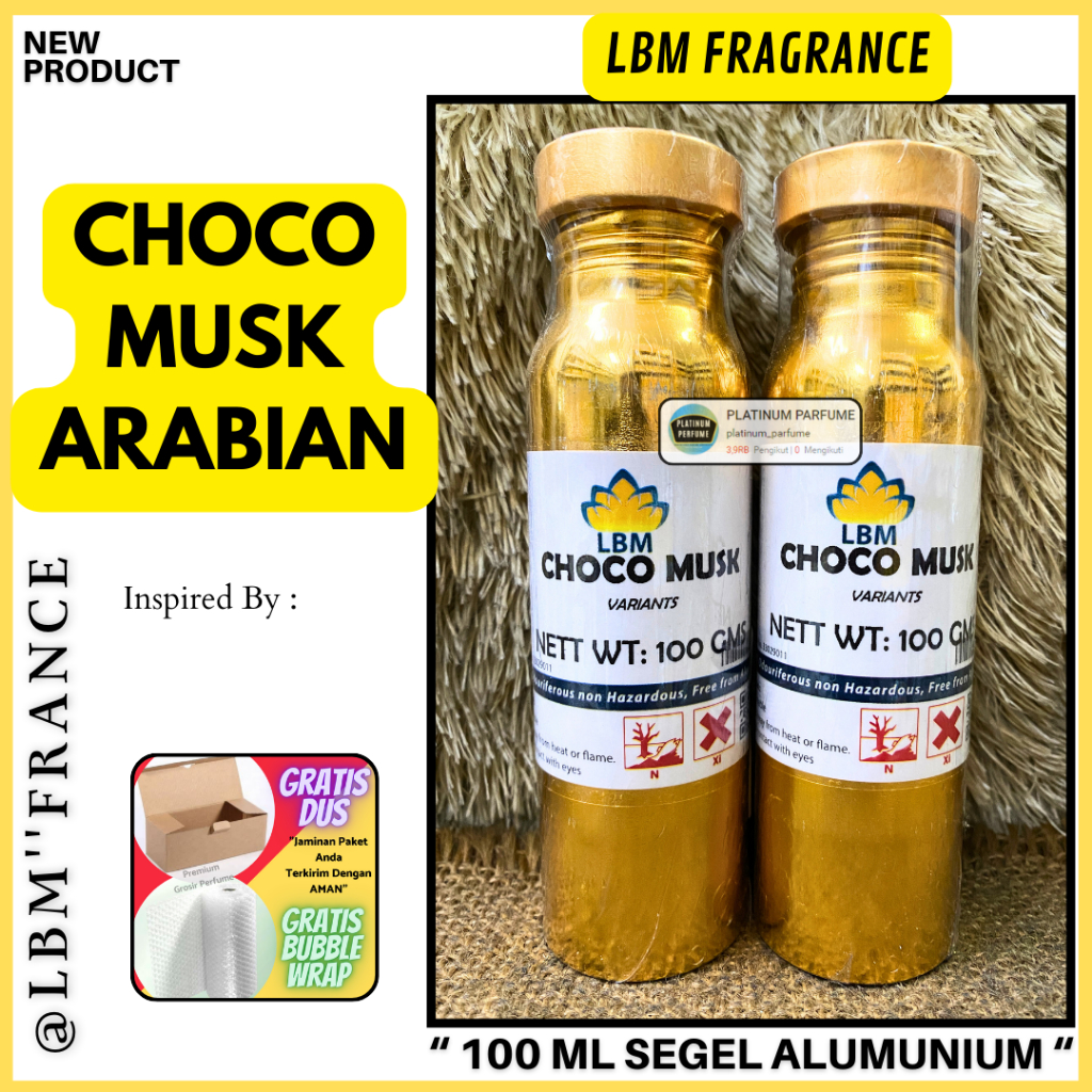 Bibit Parfum COCO MUSK ( Choco Musk ) 100 ML SEGEL LBM Fragrance - PArfume Murni Non Alkohol