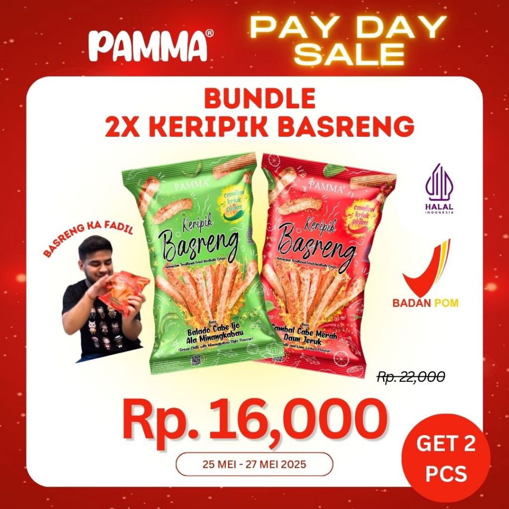 

【PAY DAY SALE】PAMMA KERIPIK BASRENG 2PCS ALL VARIAN