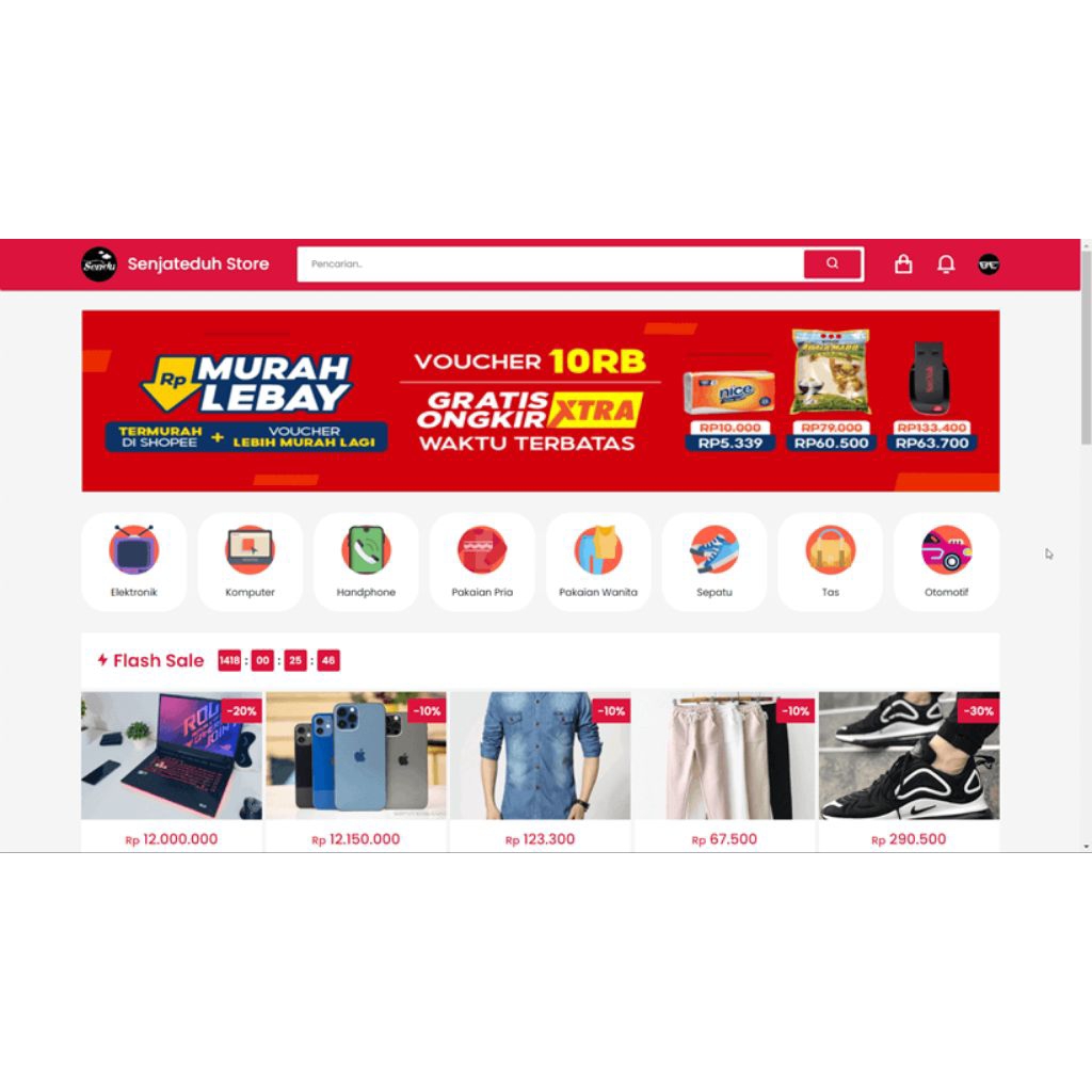 WEB TOKO ONLINE SENJATEDUH (MIDTRANS & RAJAONGKIR)