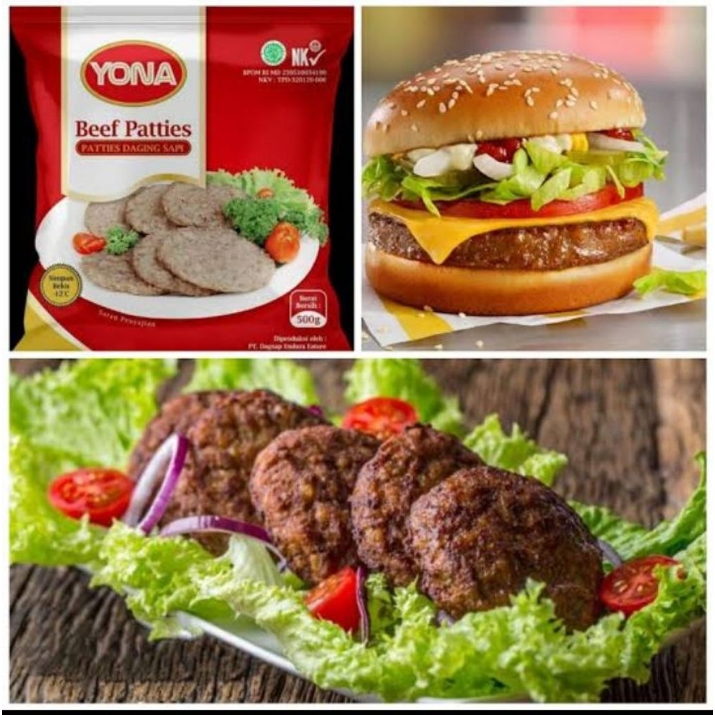 

Yona Beef Patties 500gr isi 10pcs