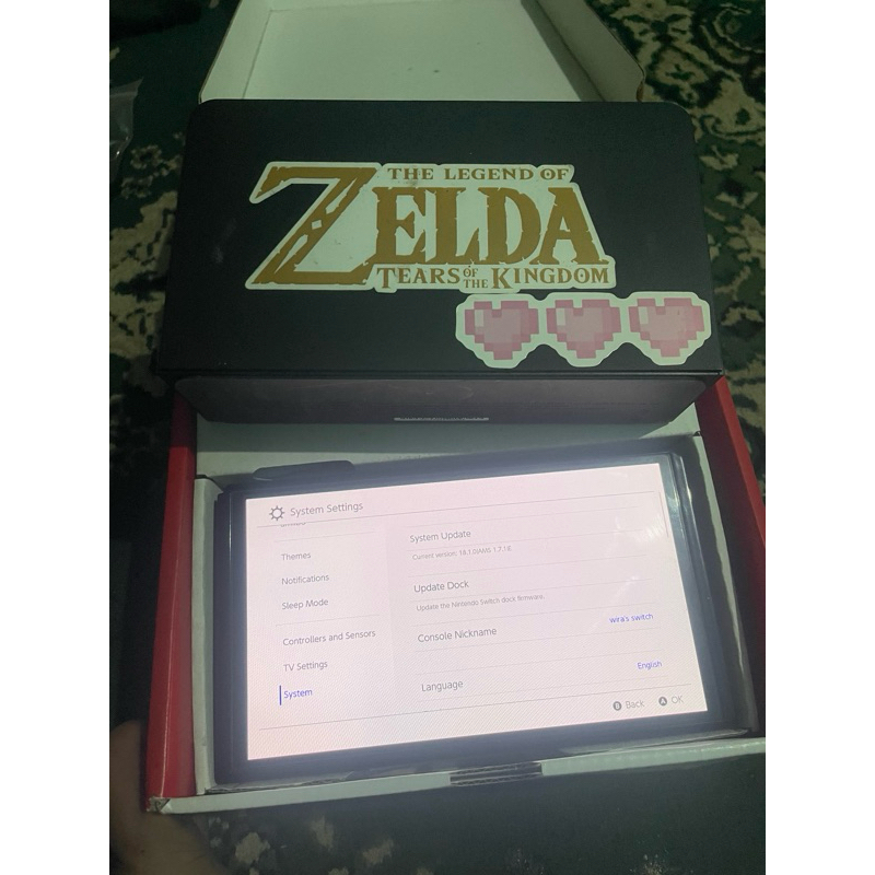 nintendo switch tablet only oled cfw 256gb