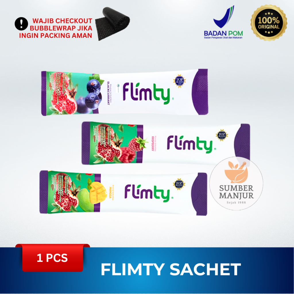 

FLIMTY FIBER ALL VARIANT/ MANGGA/ RASPBERRY/ BLACKCURRANT/ SACHET