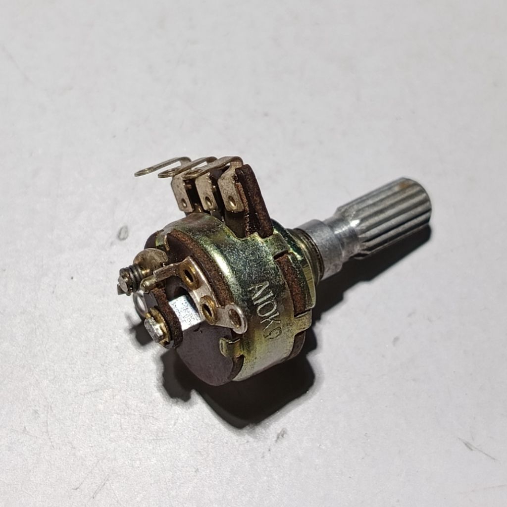 potensio + saklar / switch on off 10K ohm TBM (TSUBAME) original Japan NOS panjang AS 2 cm