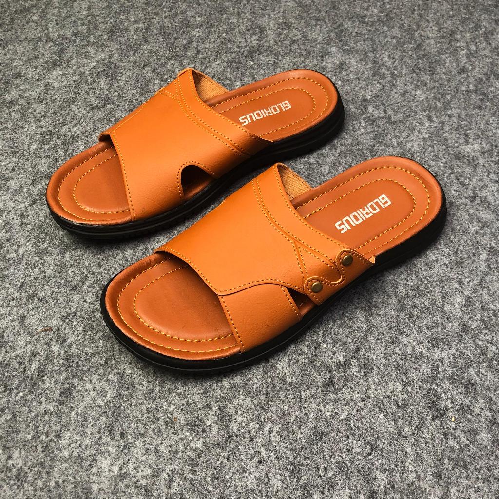 sandal pria kulit sandal pria selop sandal slip on pria sandal slip on premium - G03