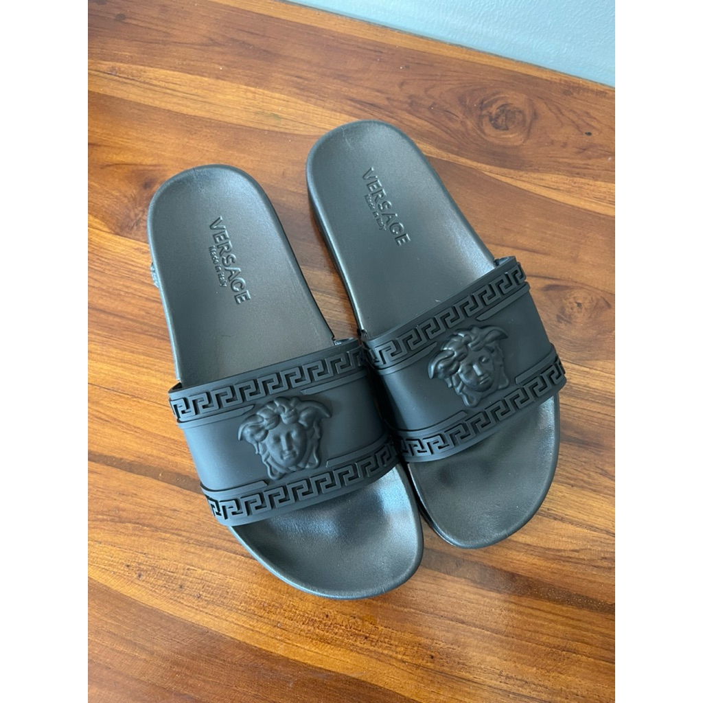 Sandal Slide Versace Logo 3D Import Grade Original Selop Anti Slip
