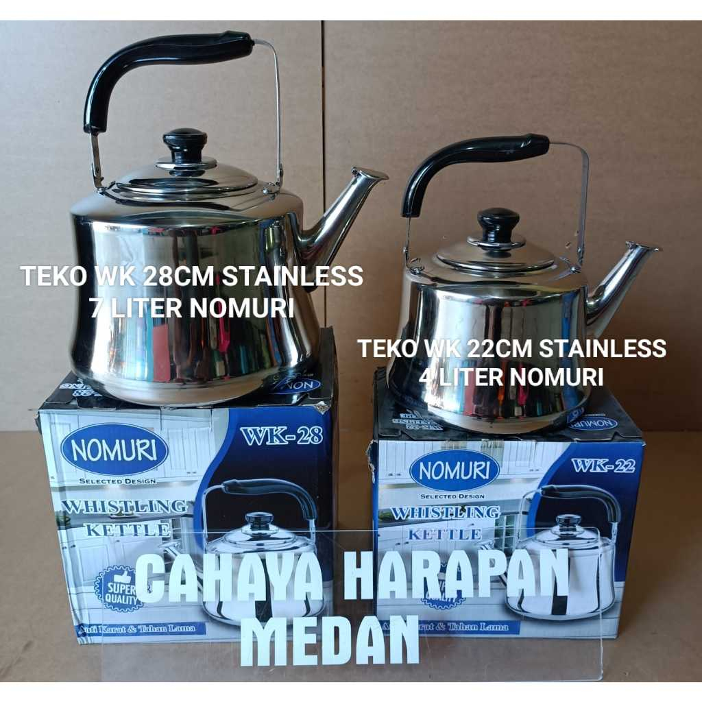 TEKO WK 28 CM STANLESS (7 L) DAN TEKO WK 22 CM STANLESS (4 L) NOMURI