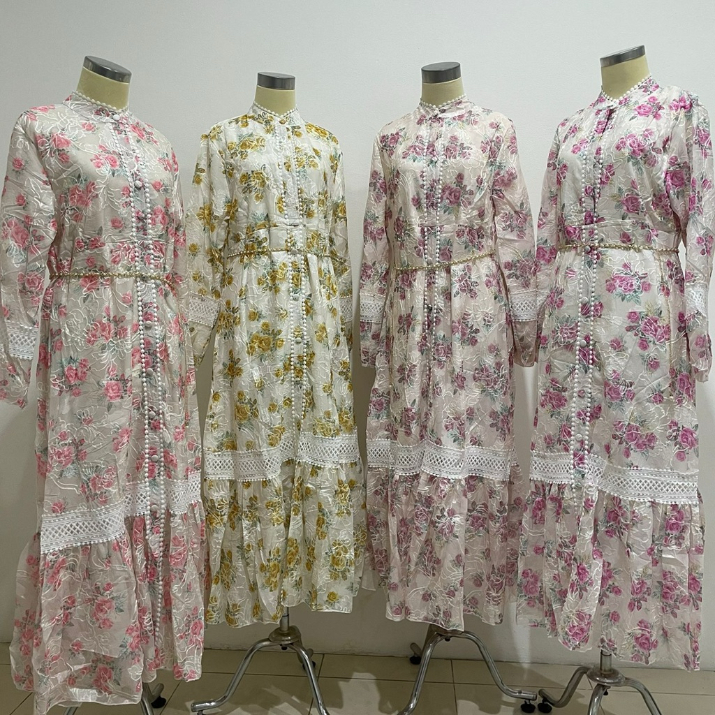 gamis motif bunga YL149