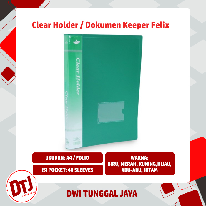 

RB Clear Holder Felix A4 / F4 Isi 40 Lembar