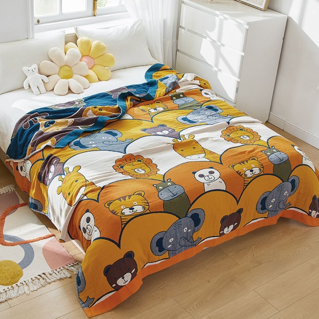 SELIMUT KATUN LINEN selimut tidur selimut sofa