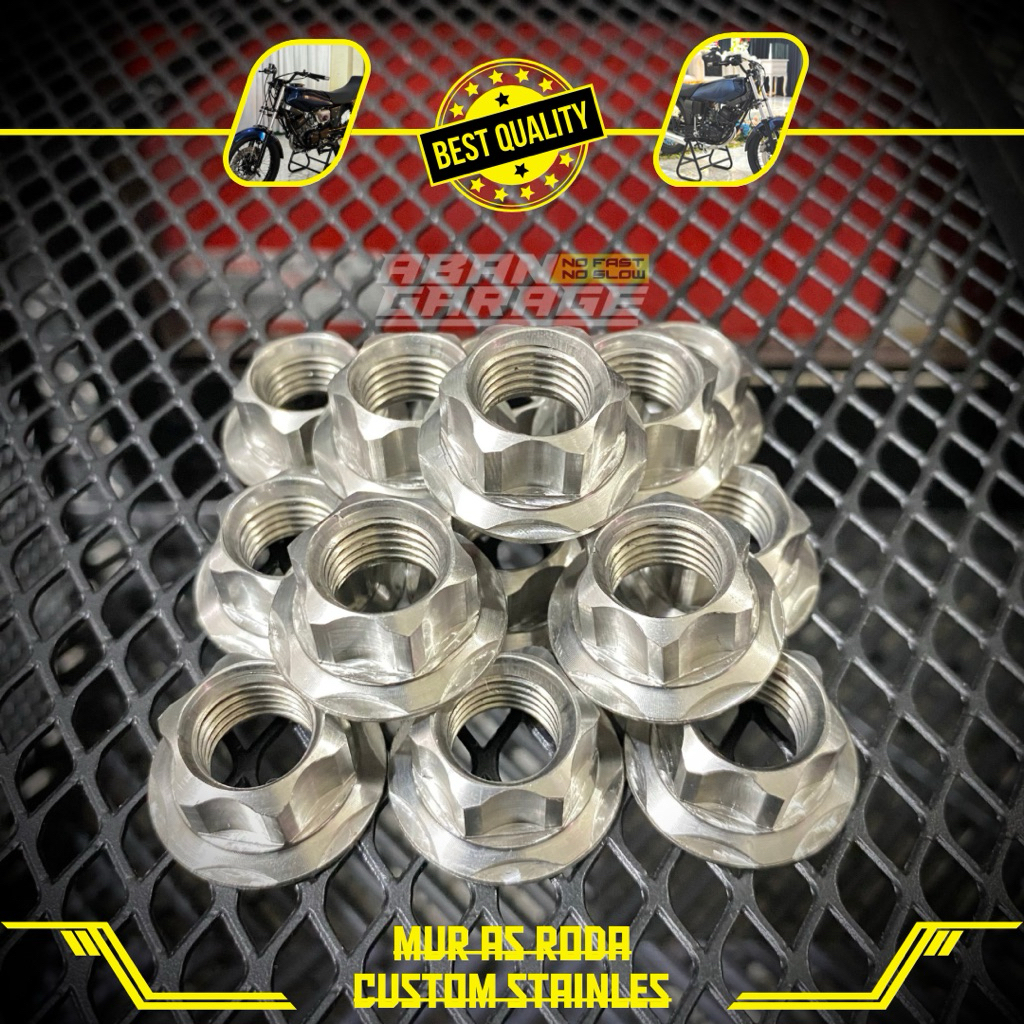 MUR 19 AS RODA CUSTOM PROBOLT STAINLES ANTI KARAT  ( harga 1 pcs )