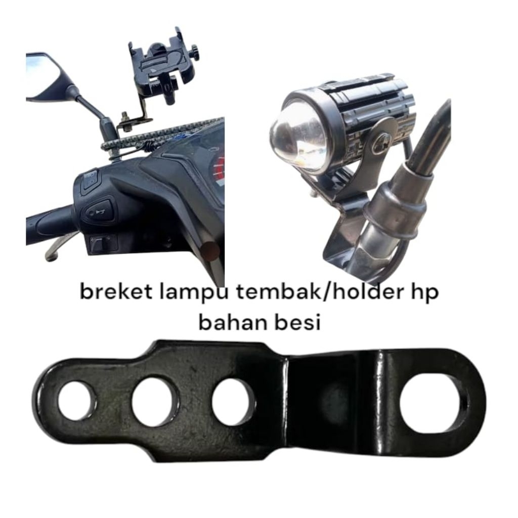 1pcs breket lampu tembak holder hp motor breket lampu tembak motor breket holder hp motor