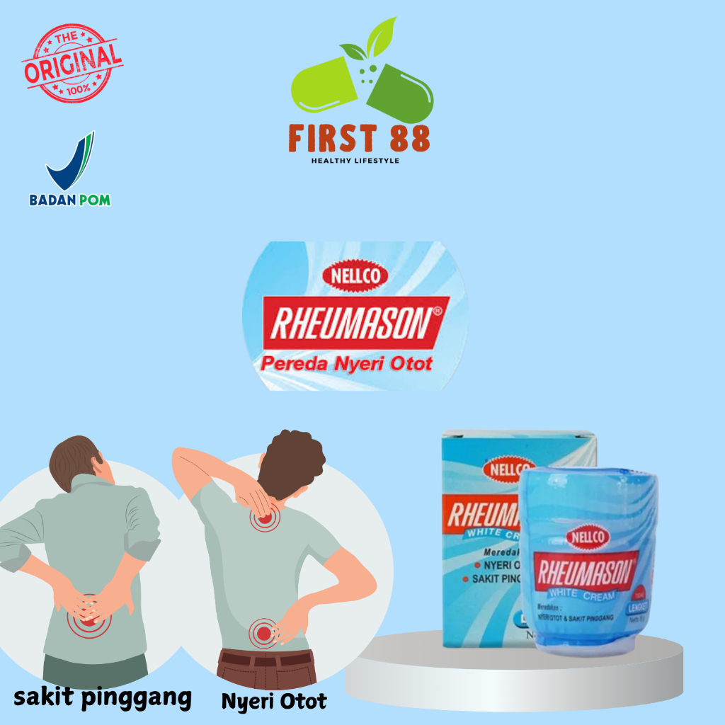 Nellco Rheumason White Cream Pereda Nyeri Otot