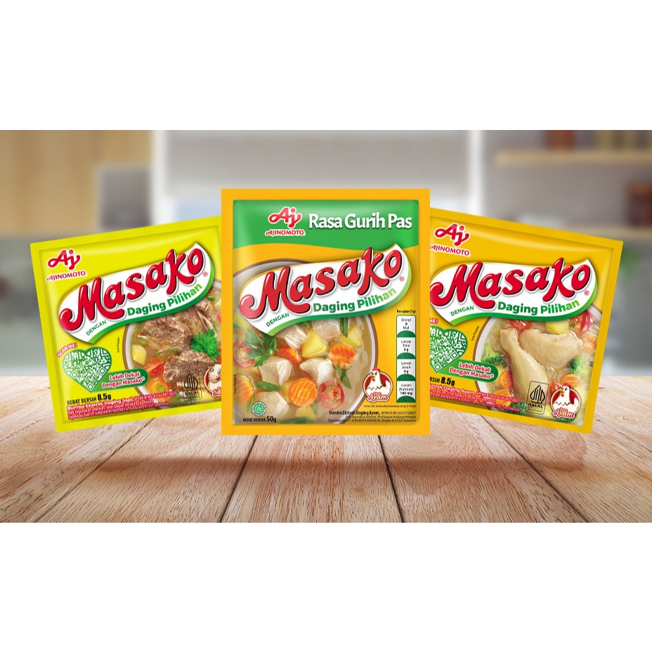 

Masako Bumbu Kaldu Bubuk Merecon Rasa Ayam & Sapi - 8.5gr dan Masako Jamur 10gr