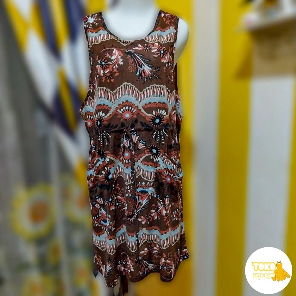 midi dress coklat tua