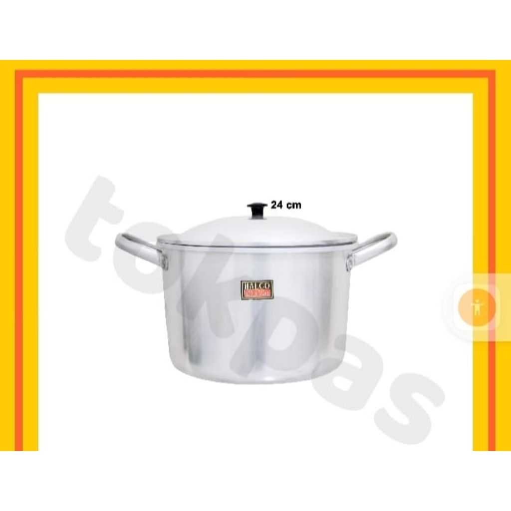 Panci Tl 40 Cm Halco / Panci Tinggi Halco Alumunium Tebal(Tanpa-Sarang)