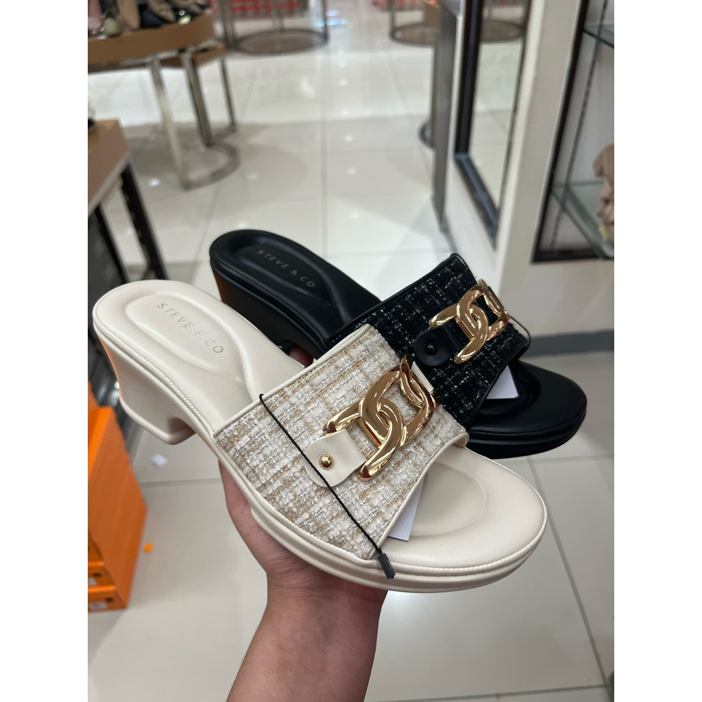 Steve & co sendal wedges wanita ringan 5cm