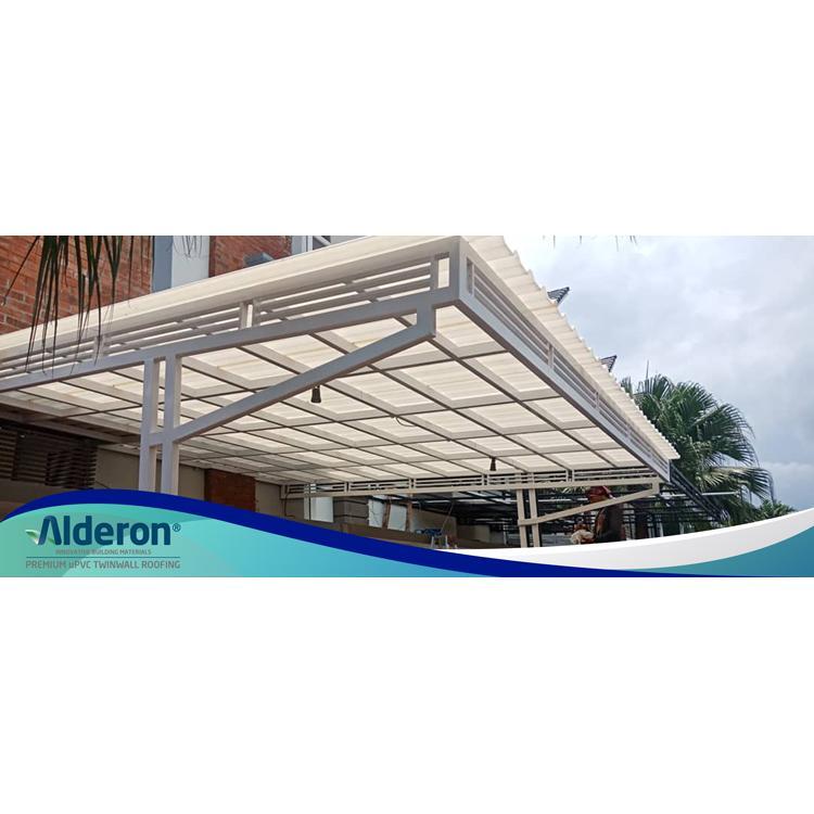Alderon 830 White Translucent / Semi Transparan Atap UPVC Gelombang Berongga Double Layer