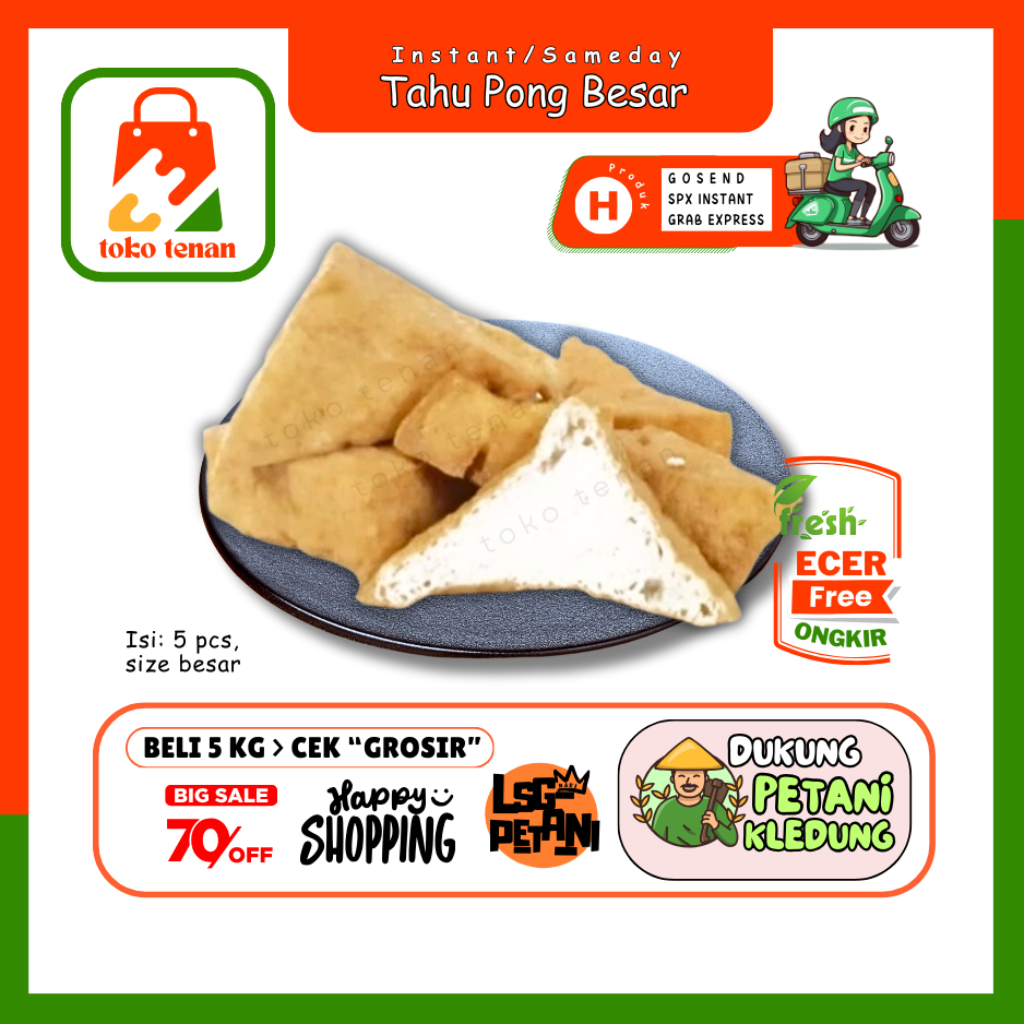 Tokotenan // Tahu Pong Besar //  Sayur Gunung Ecer(H)