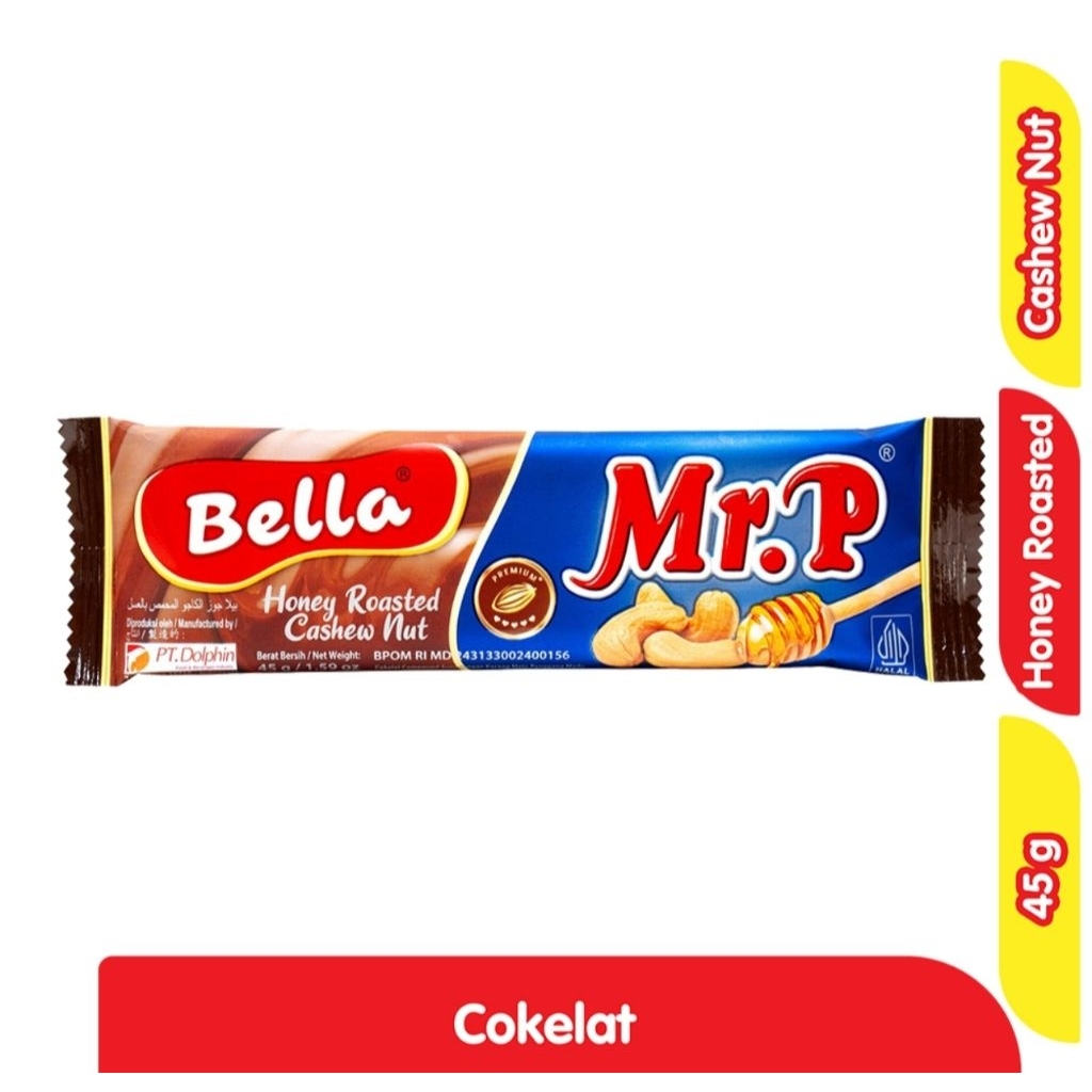 

Bella Mr. P Cokelat Hohey Roasted Cashew Nut 45g