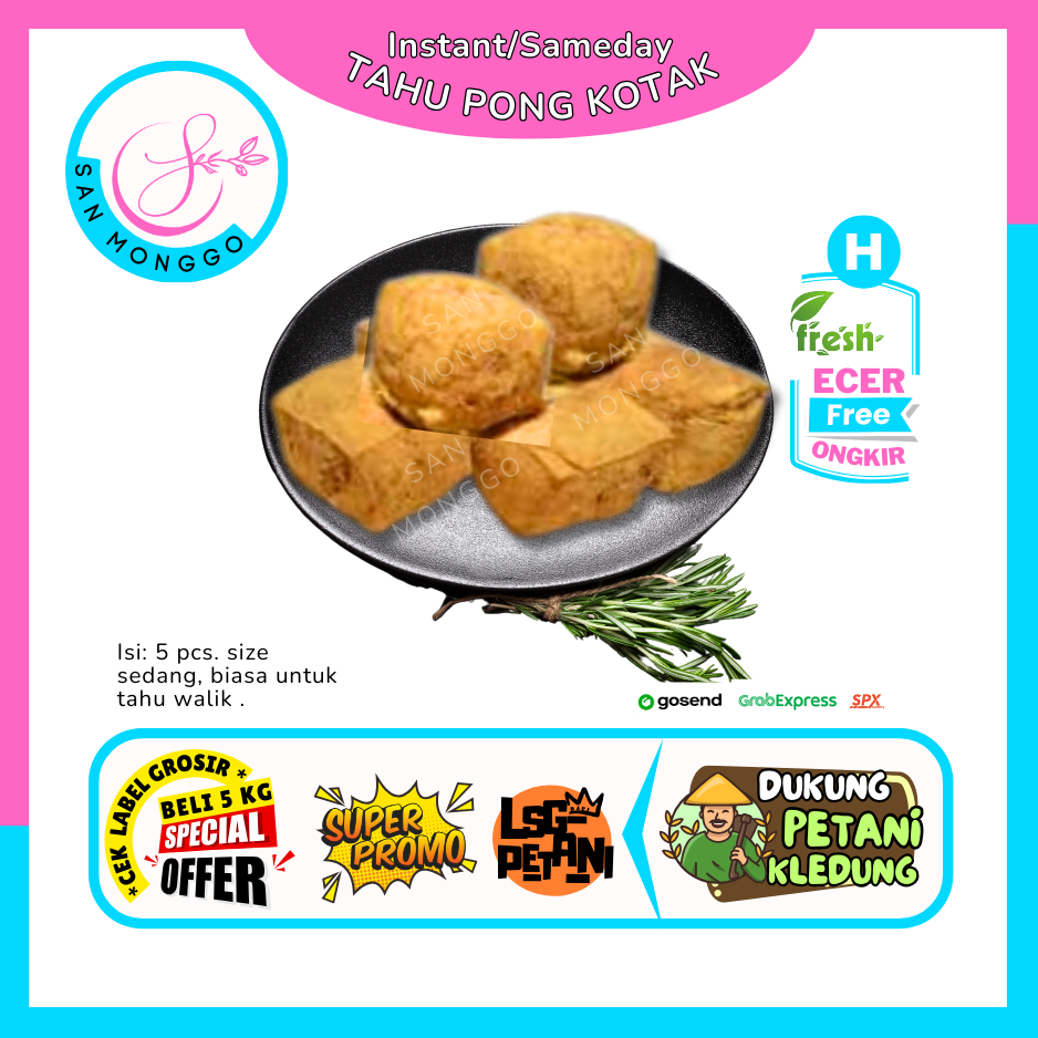 

Sanmonggo>> Tahu Pong Kotak (H) >> Hasil Bumi Sindoro Sumbing Ecer (H)