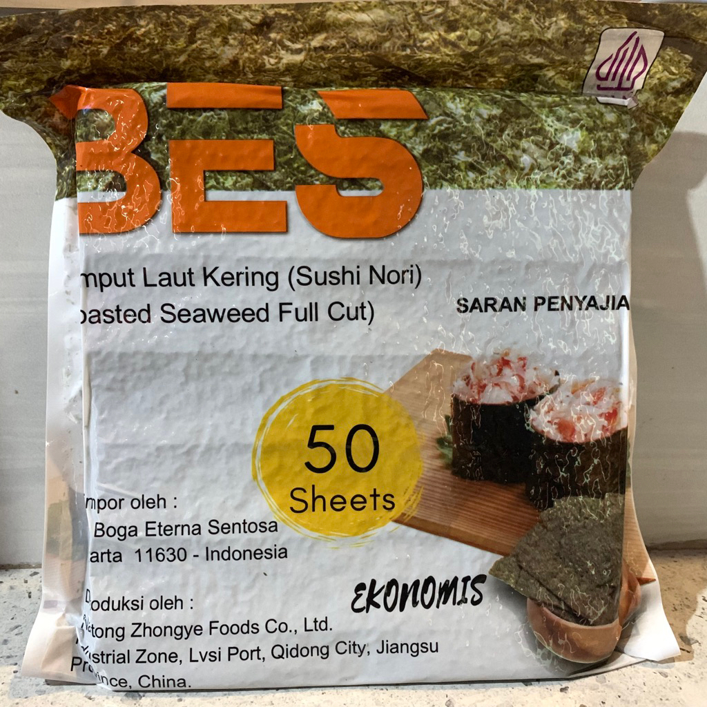 

Sale nori BESS 50Lembar rumput laut dried seaweed bahan sushi kimbab bento bungkus sushi garing non msg halal termurah