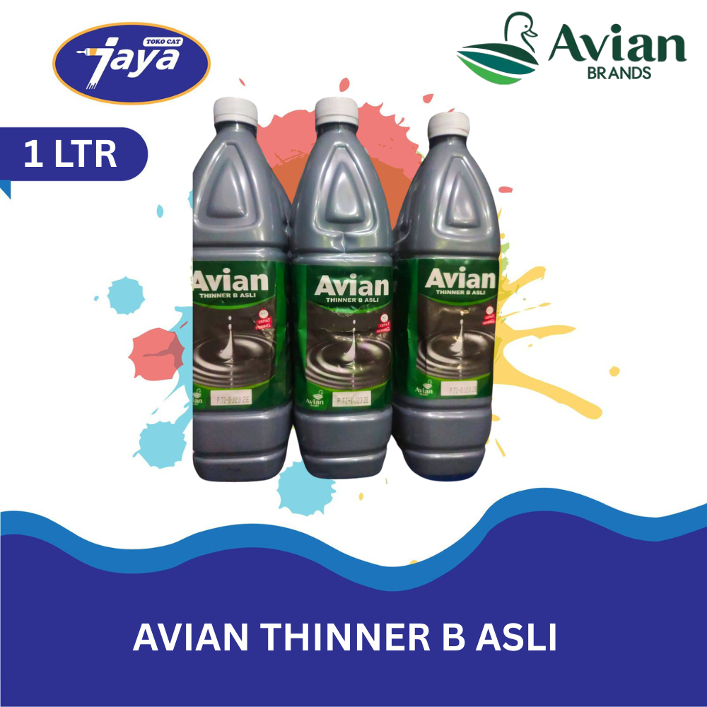 Avian Thinner - Pengencer Cat Kayu Dan Besi (Thinner B Asli 1L / Thinner Enamel 1L)
