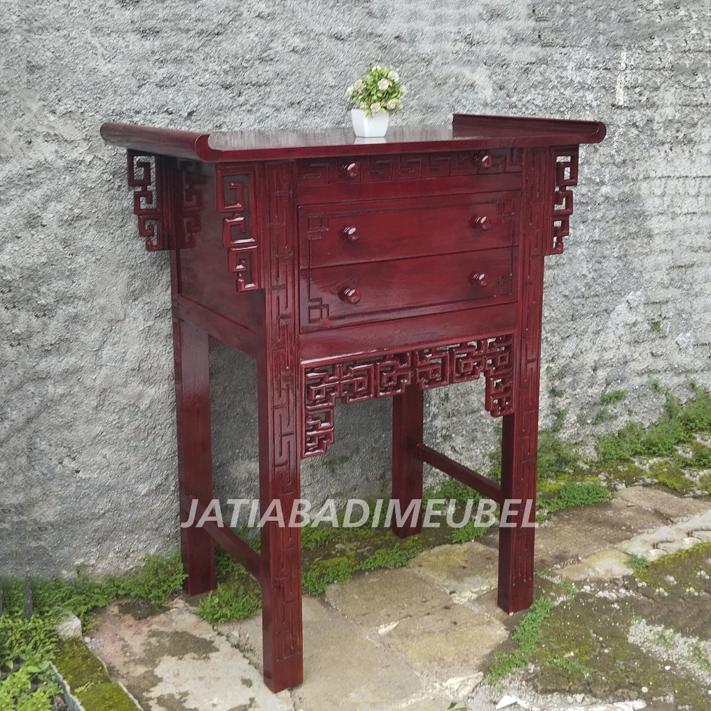 Meja Altar Meja Sembahyang Dewa Meja Leluhur Minimalis Kayu Jati