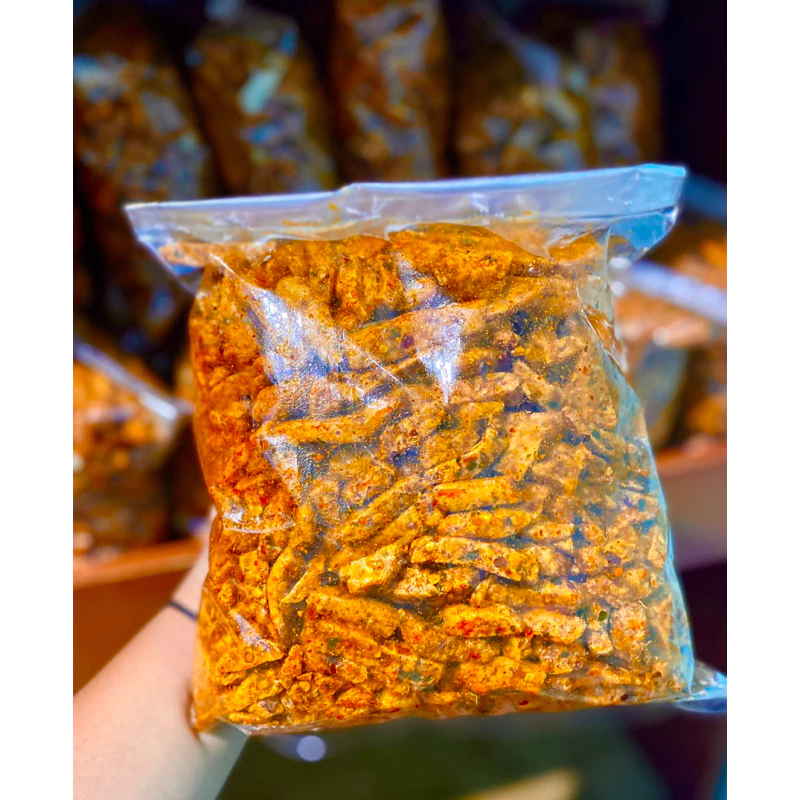 

1Kg Basreng Pedas Gurih Daun Jeruk Renyah Kriuk 1KG Cemilan Snack Basreng Kiloan