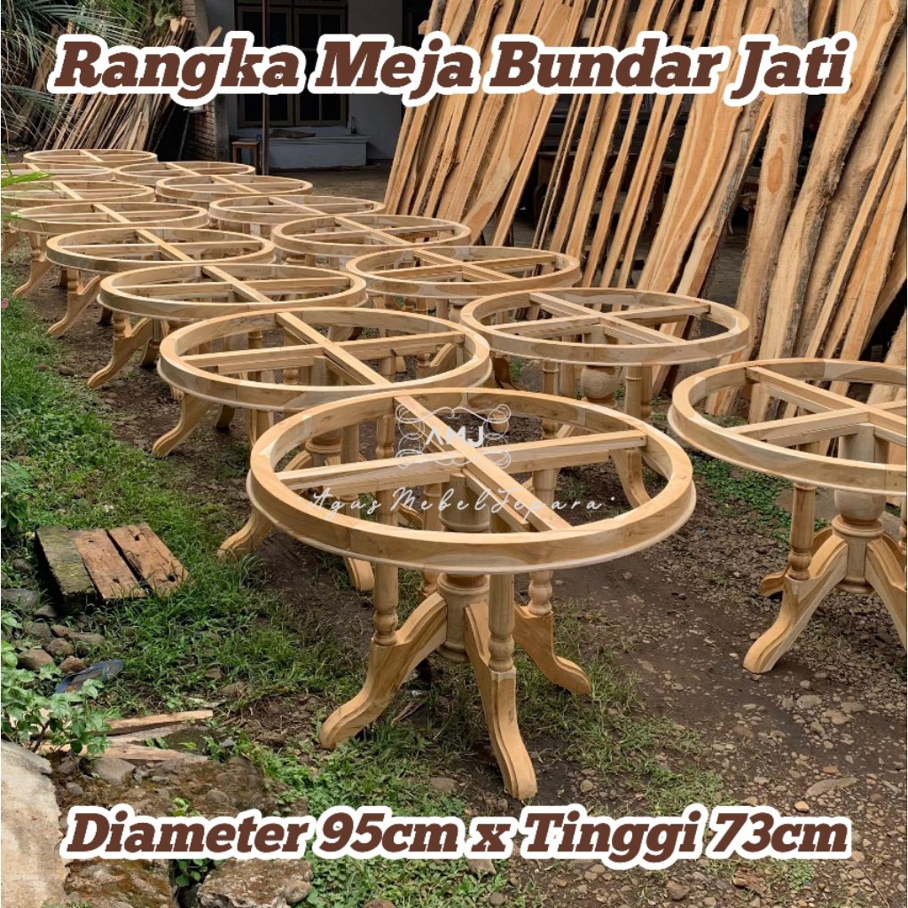 Rangka Meja Bundar Marmer