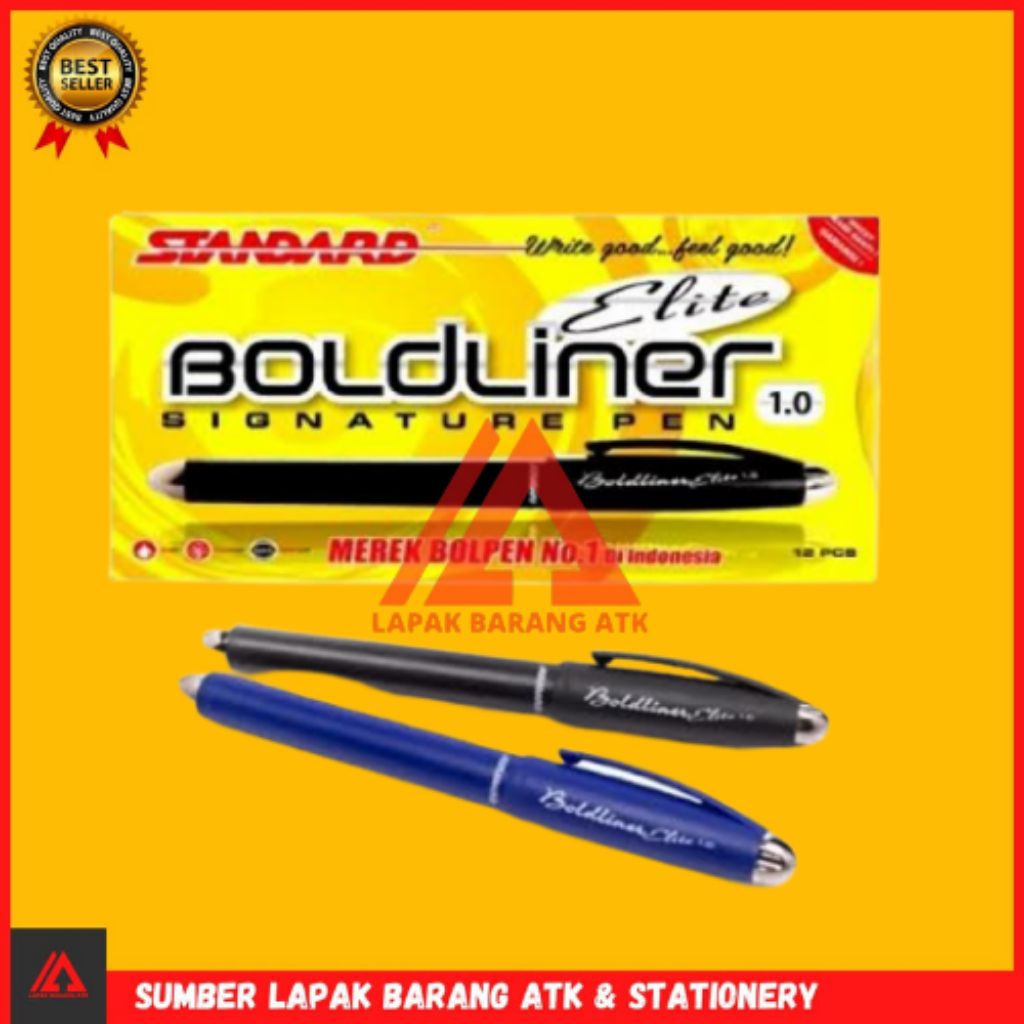 

Pulpen Standard Boldliner Elite 1 Pak Hitam / Biru