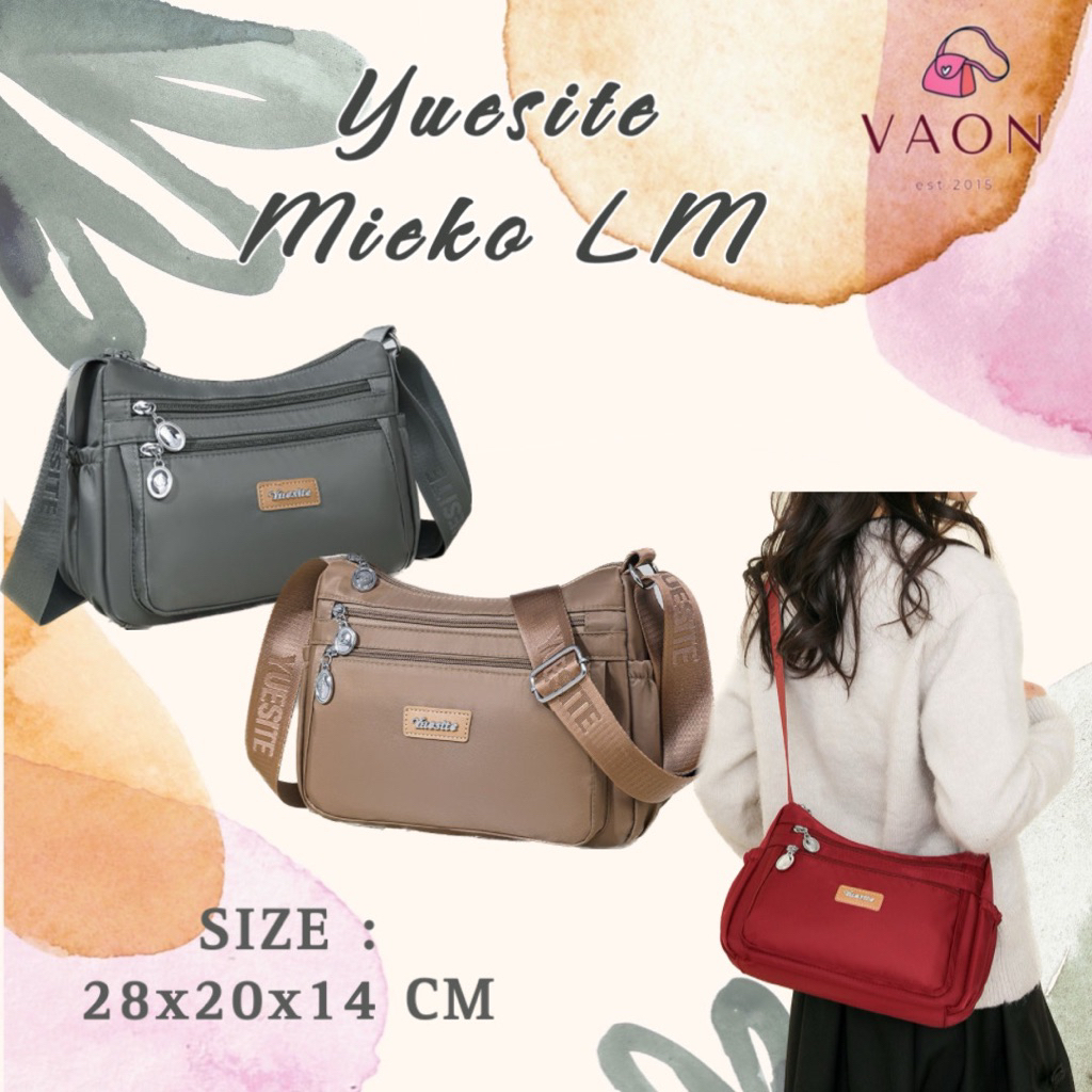 TAS SELEMPANG SEDANG MEDIUM CROSSBODY SLING BAG WANITA CEWEK YUESITE MIEKO LM