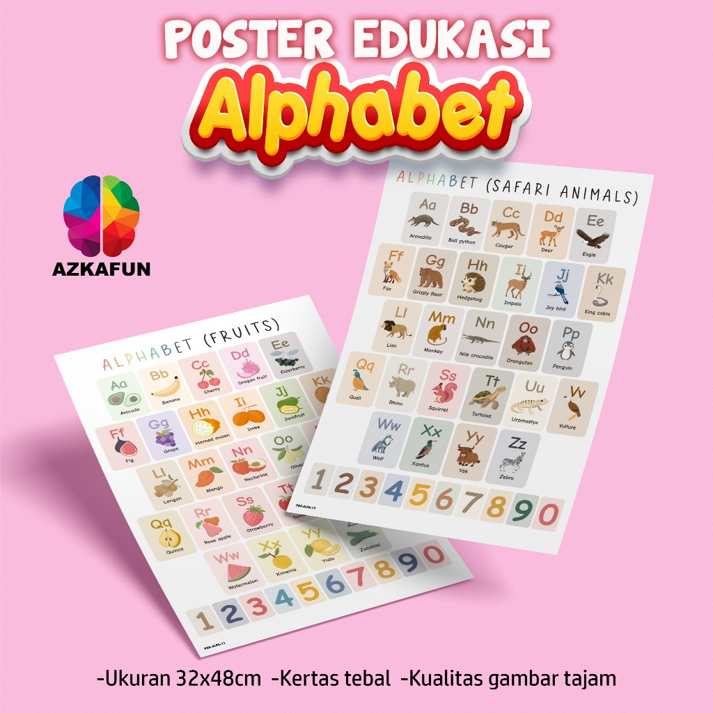 

Poster Edukasi ALPHABET ENGLISH - Poster Alphabet anak murah
