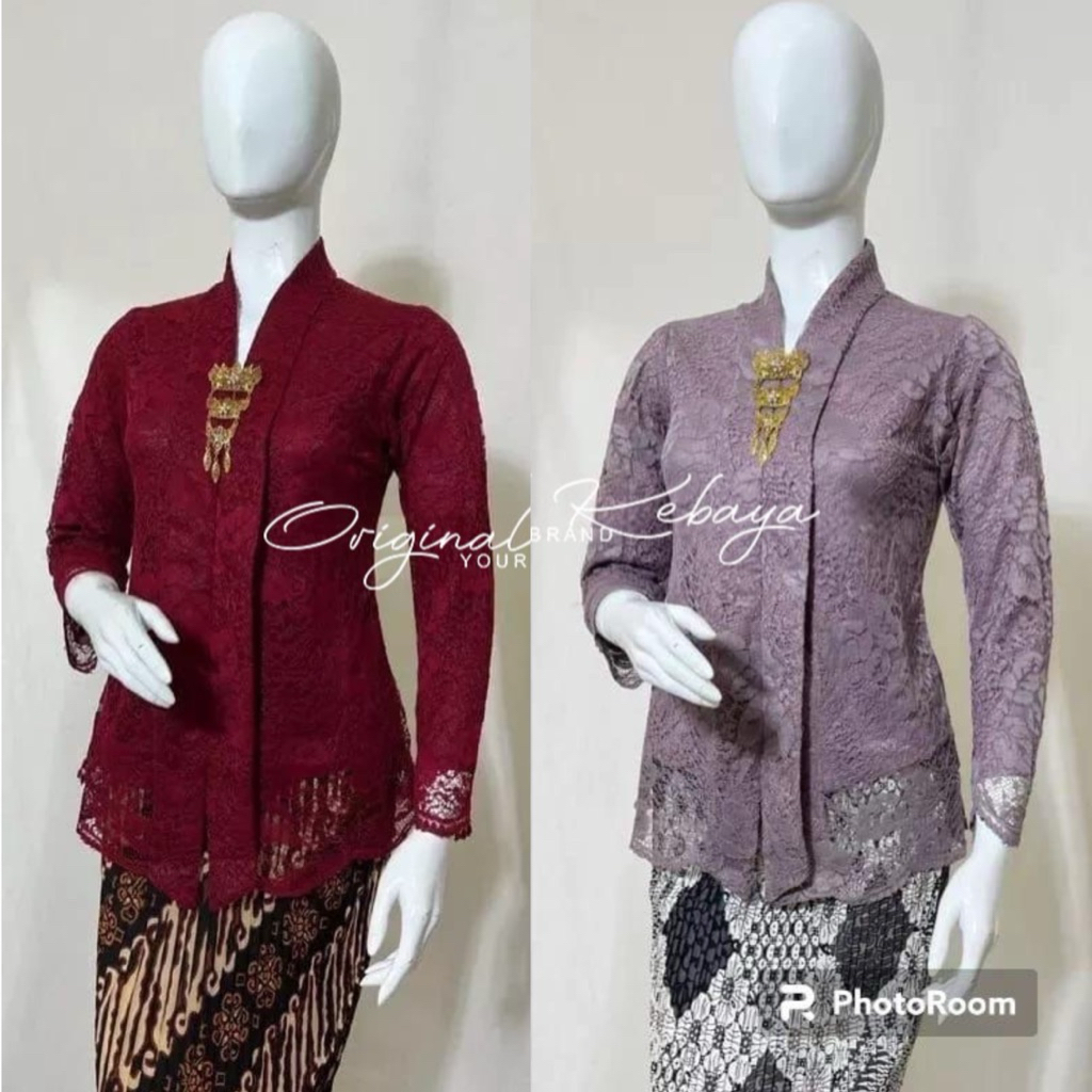 Setelan Kebaya Floy Brukat Busui / Kebaya Kartini Modern / Atasan Kebaya Wisuda Kondangan / Baju Keb